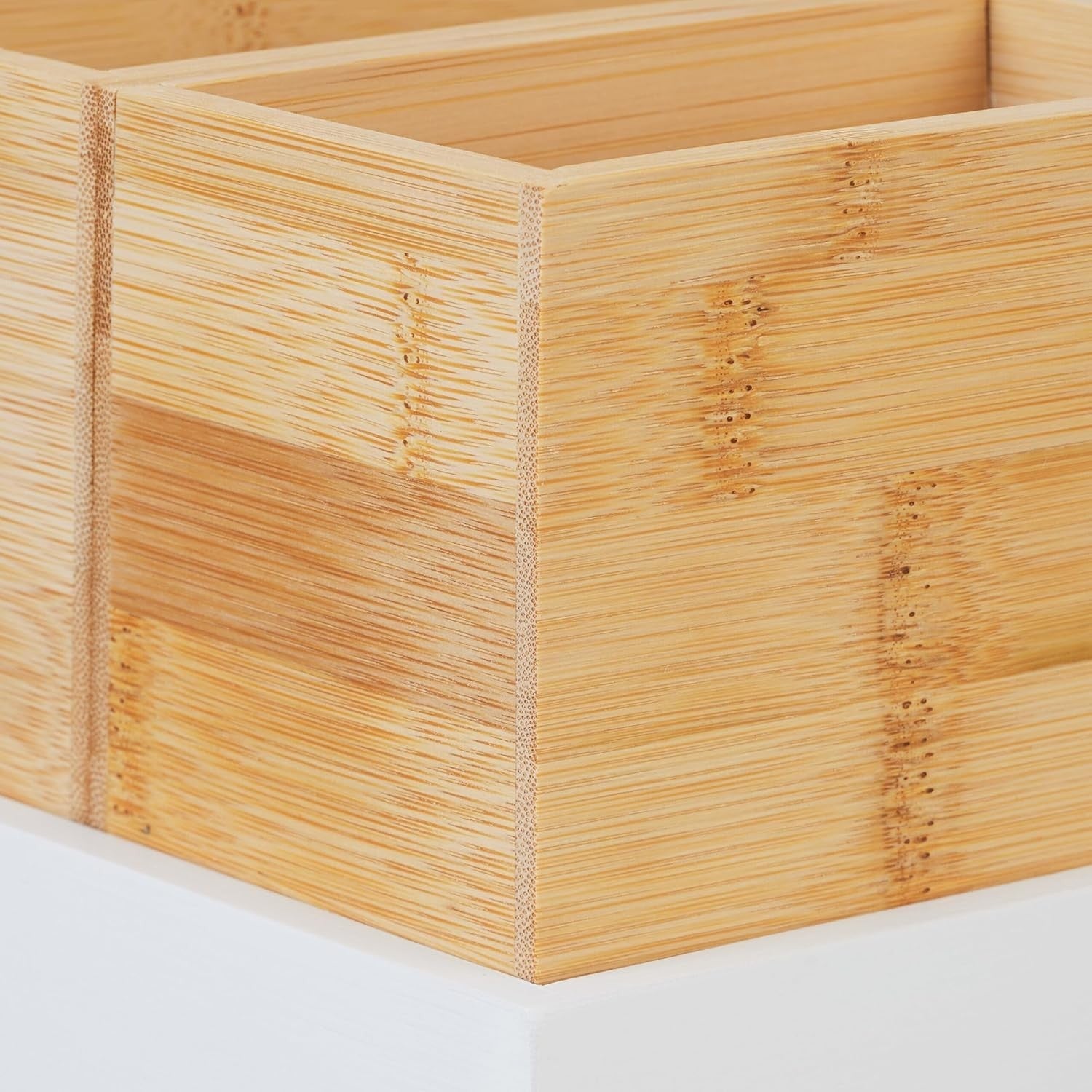 Bamboo Desk Organiser 4-Piece Set – Office, Makeup & Storage Tray
