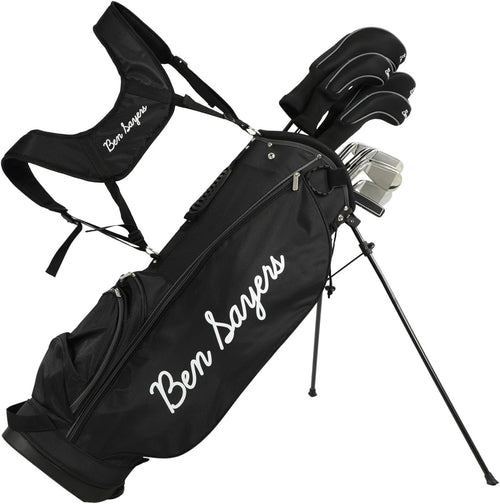 Mens Left Hand Complete Golf Club Set Regular Flex Stand Bag Forgiving