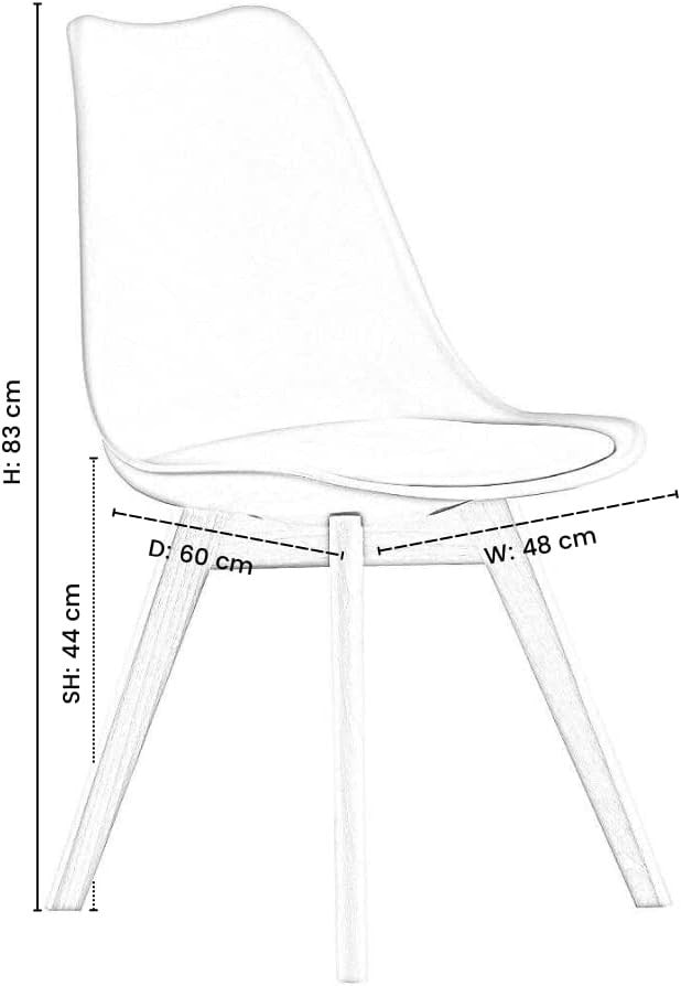 4-Seater Wooden Dining Table Set with PU Cushioned Seating