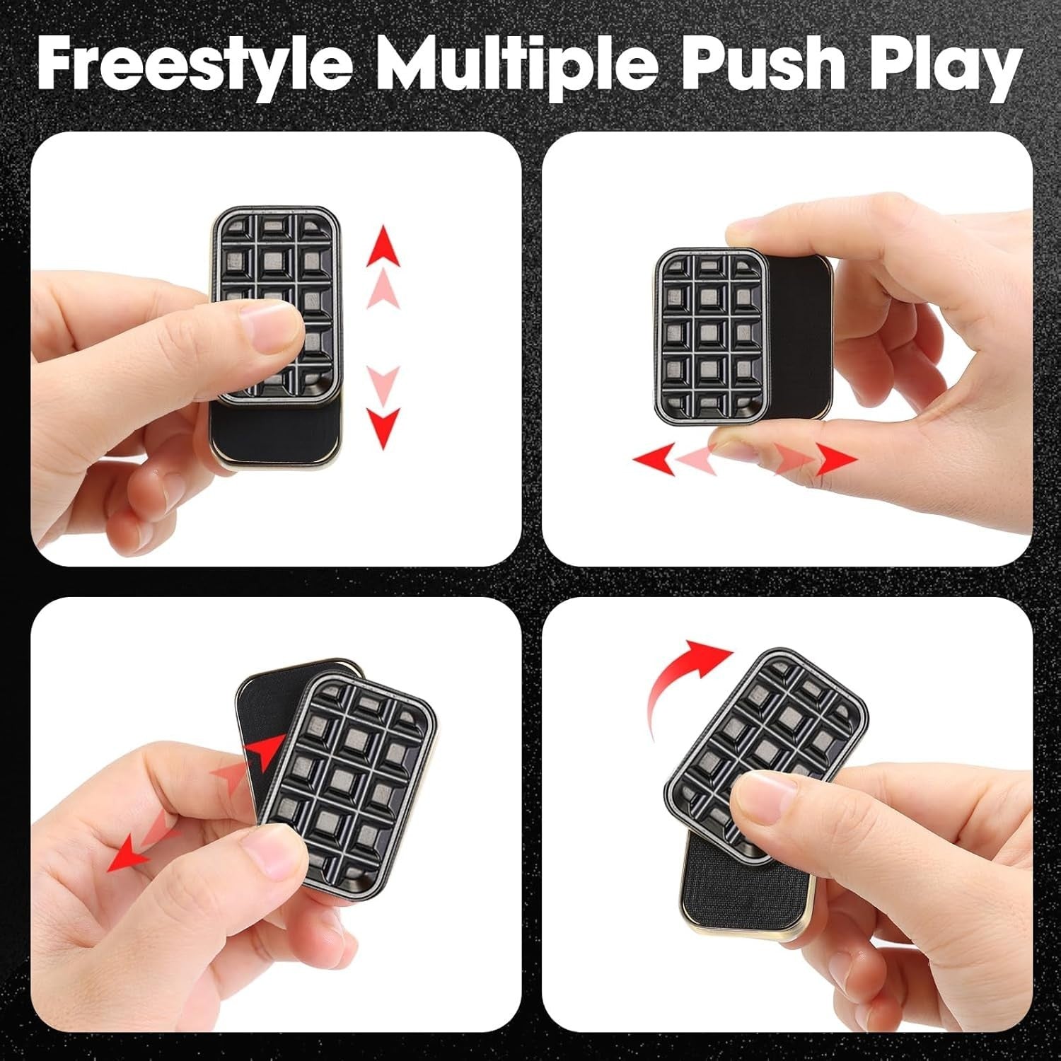 Poker Style Magnetic Fidget Slider Metal Clicker Anxiety Focus