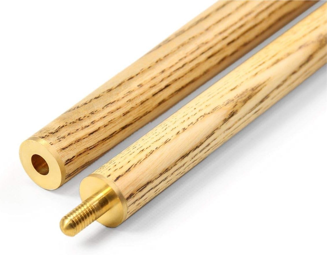 57" 2 Piece Ash Snooker Pool Cue 9mm Tip Brass Joint 18oz 19oz