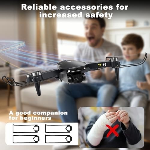 1080P HD Foldable Drone w/ Brushless Motor Obstacle Avoidance 3D Flip Quadcopter