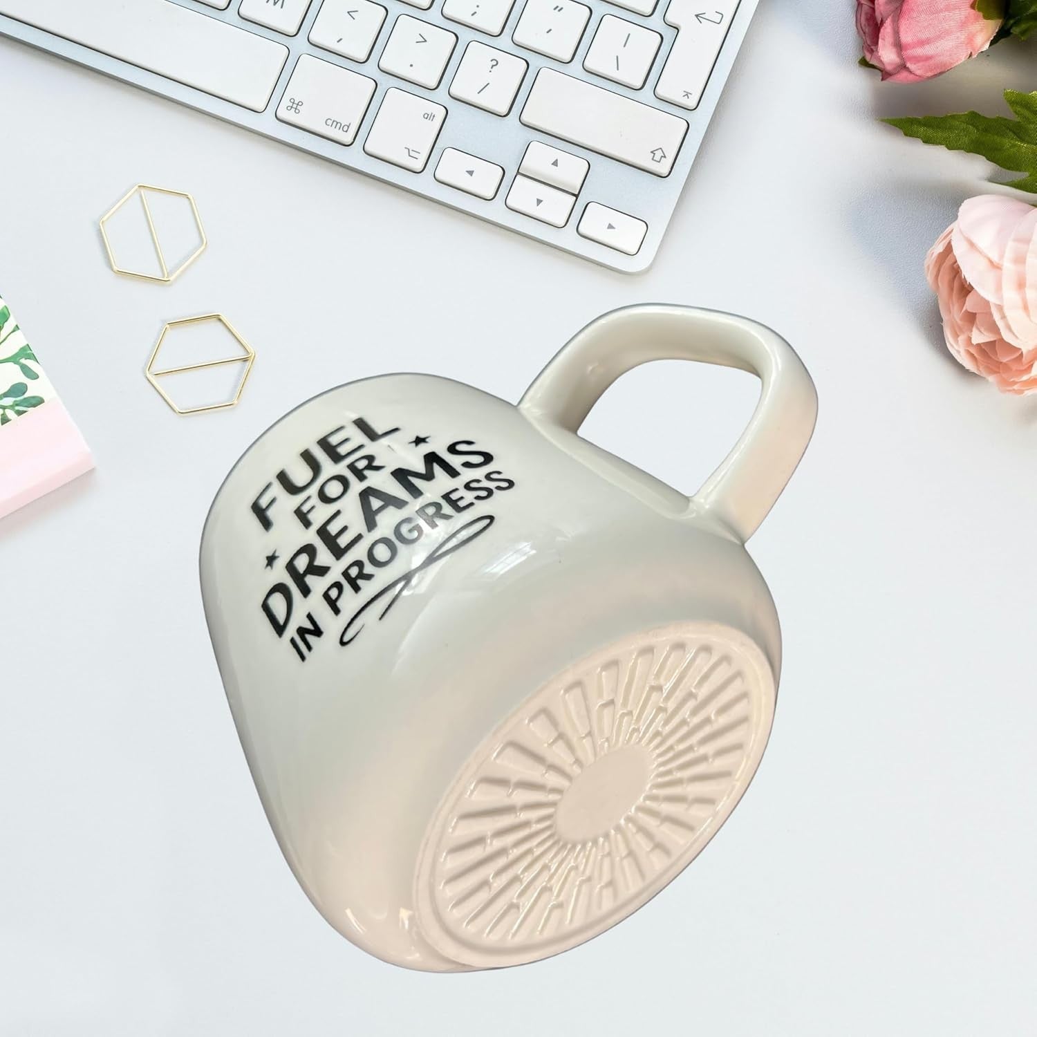 Ceramic Coffee Mug Set with USB Warmer Plate Spoon