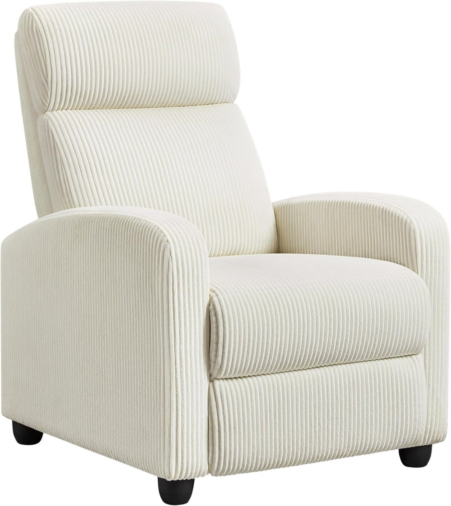 Recliner Armchair Corduroy Fabric Sofa Lounge Chair Home Theater Seat