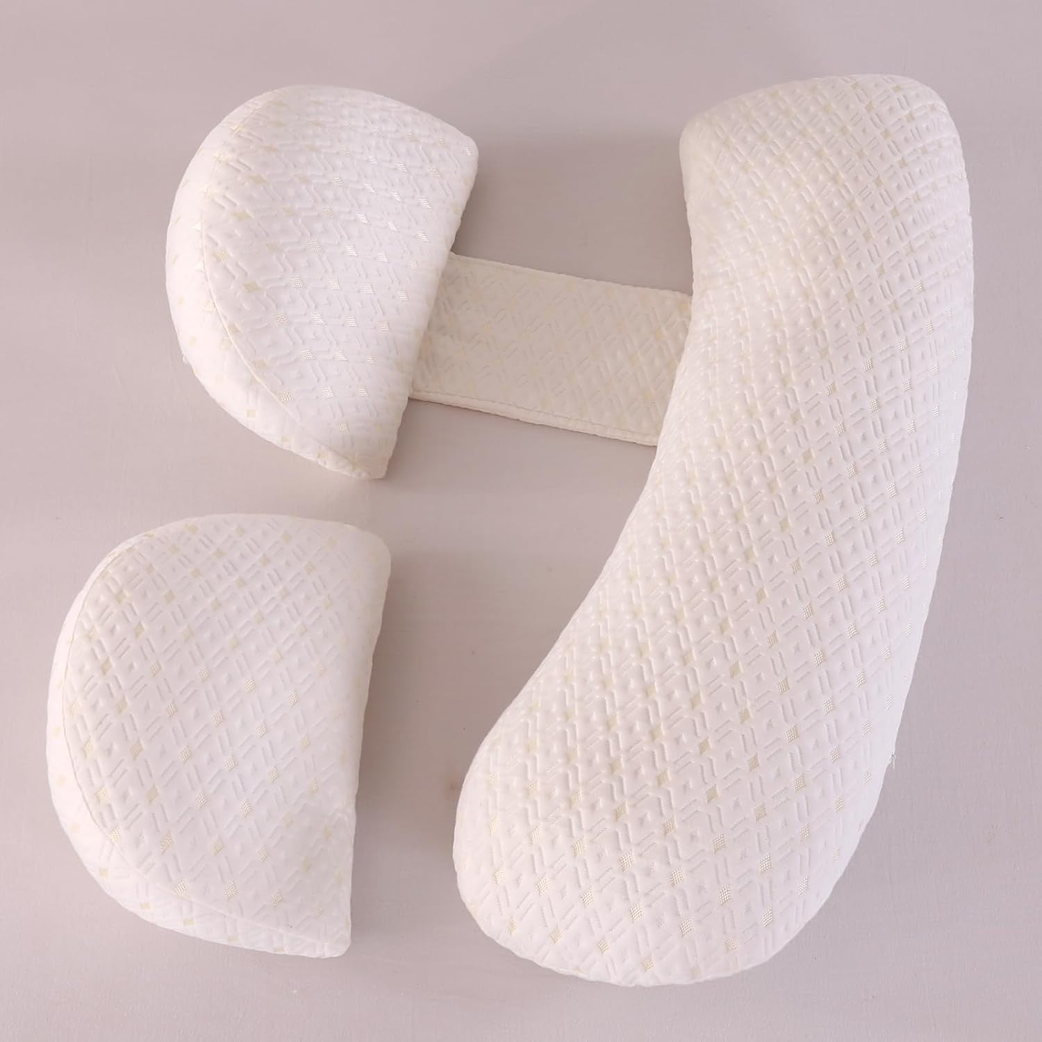 Pregnancy Pillow Wedge Set for Sleeping Support Belly Back Hips Large