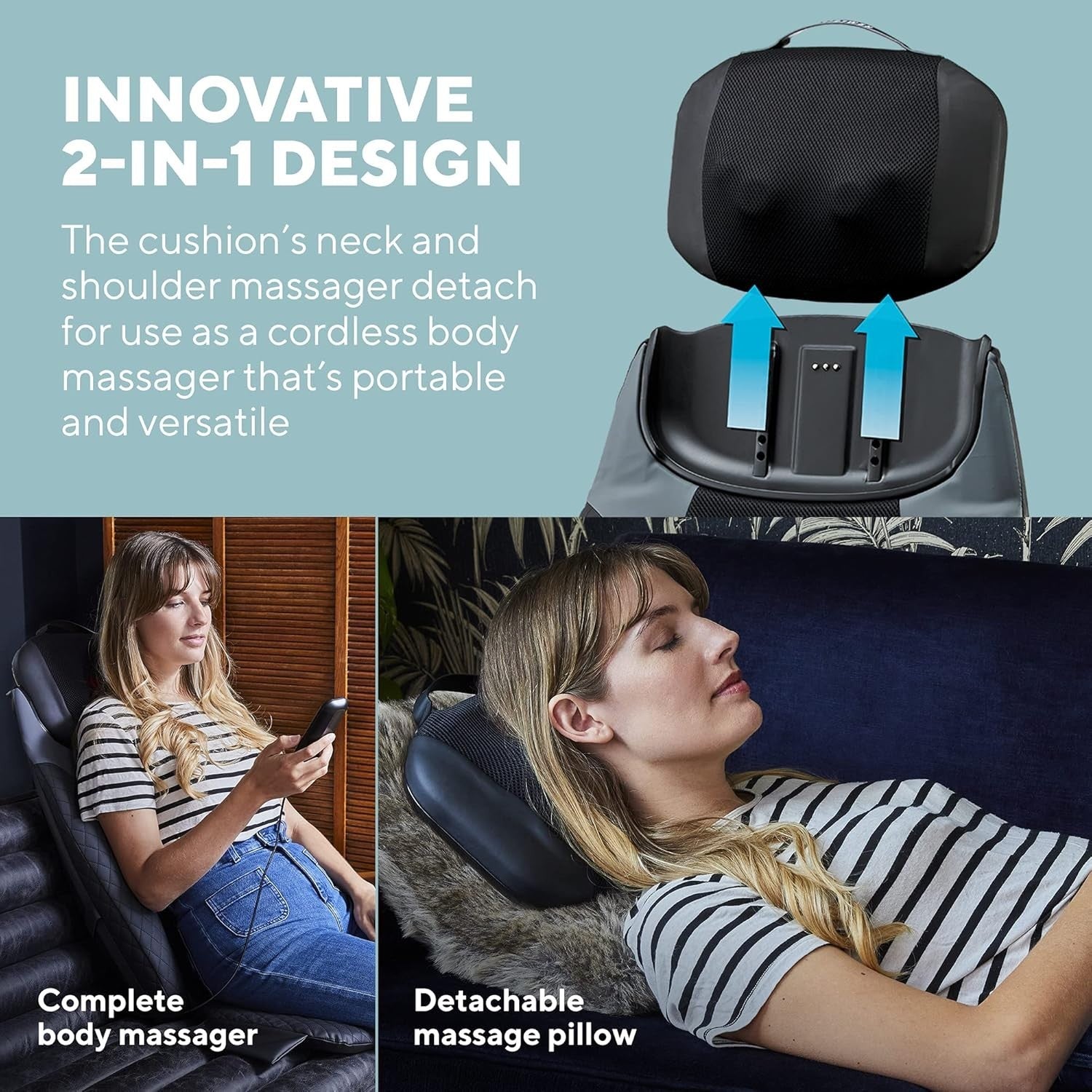 Shiatsu Back Neck Massager Cushion with Heat & Full Body Relief Pad