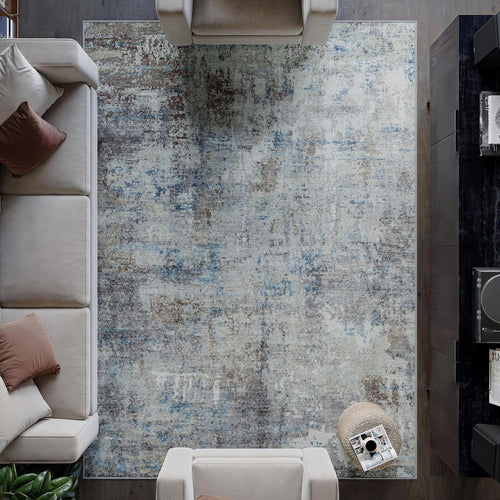 Large Washable Rug 240x330cm Non-Slip Short Pile Modern Area Carpet