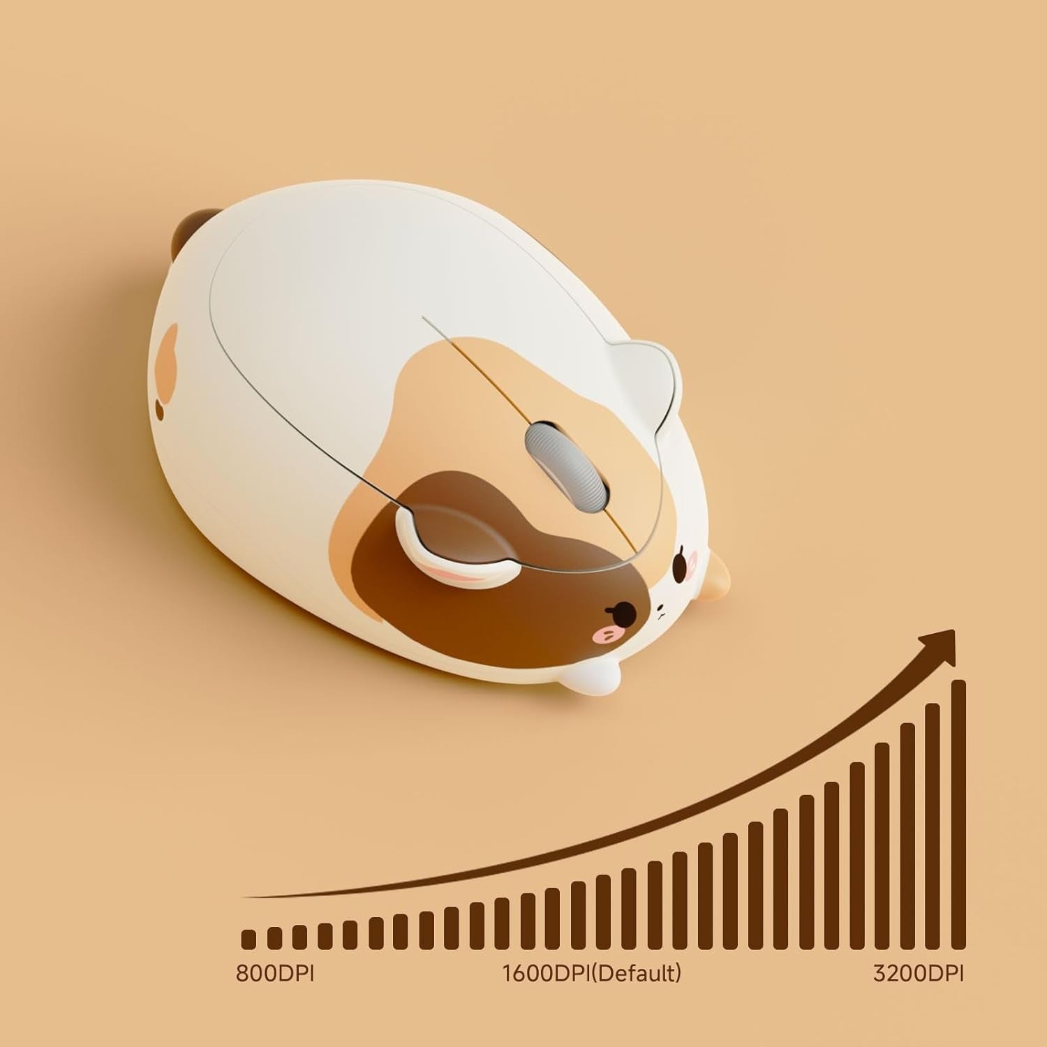 Calico Cat Wireless Mouse 3200 DPI Bluetooth 2.4G Silent PC