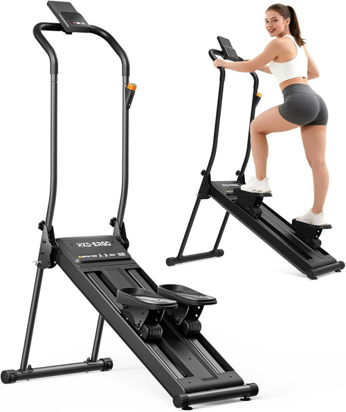 Foldable Magnetic Stair Climber w/ Adjustable Incline, Quiet Drive