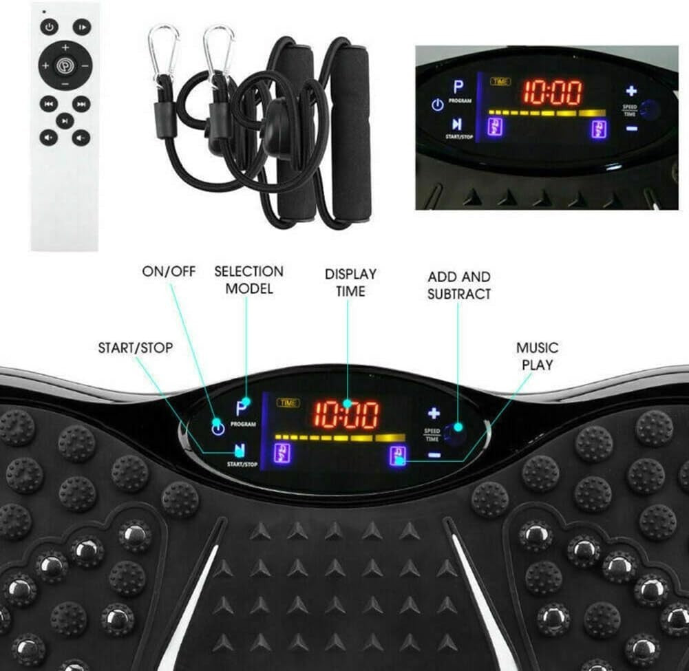 3D Vibration Plate Fitness Platform 180 Levels Remote 330lb