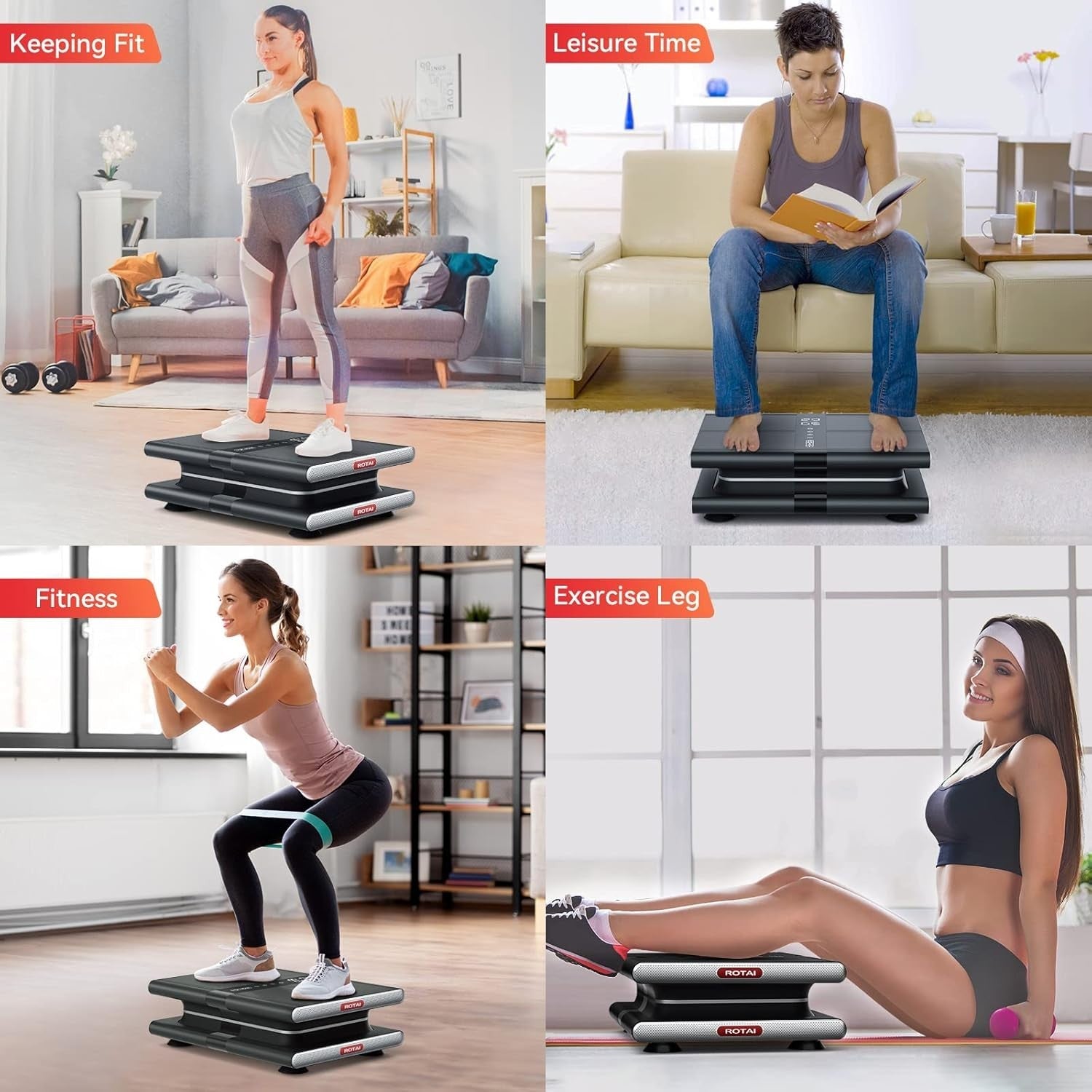 Vertical Vibration Plate Jump Simulator Home Fitness Toning