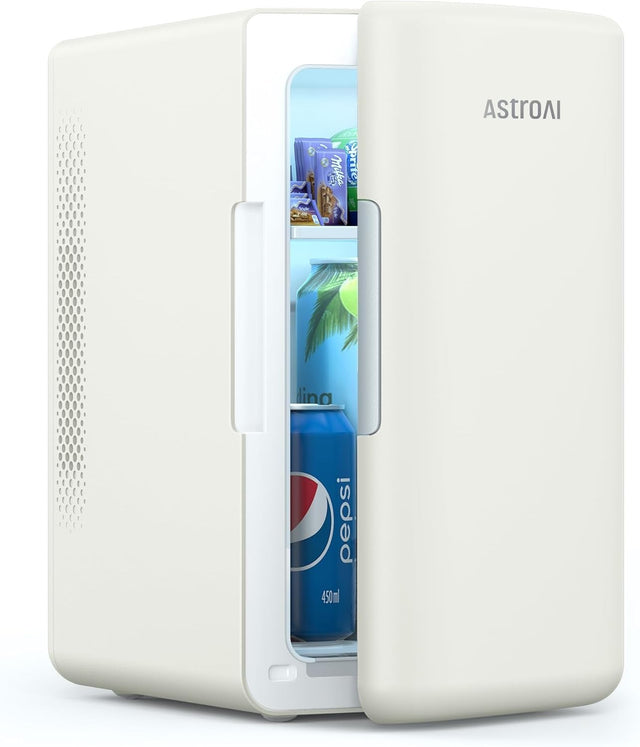 6L Mini Fridge Cooler & Warmer Portable Freestanding Countertop Beige