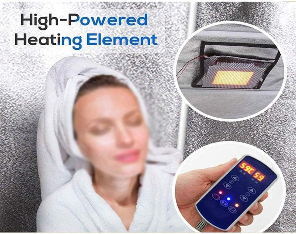 Portable Far Infrared Sauna Tent Home Spa 3-Plate Steam Box Chair Foot Heater