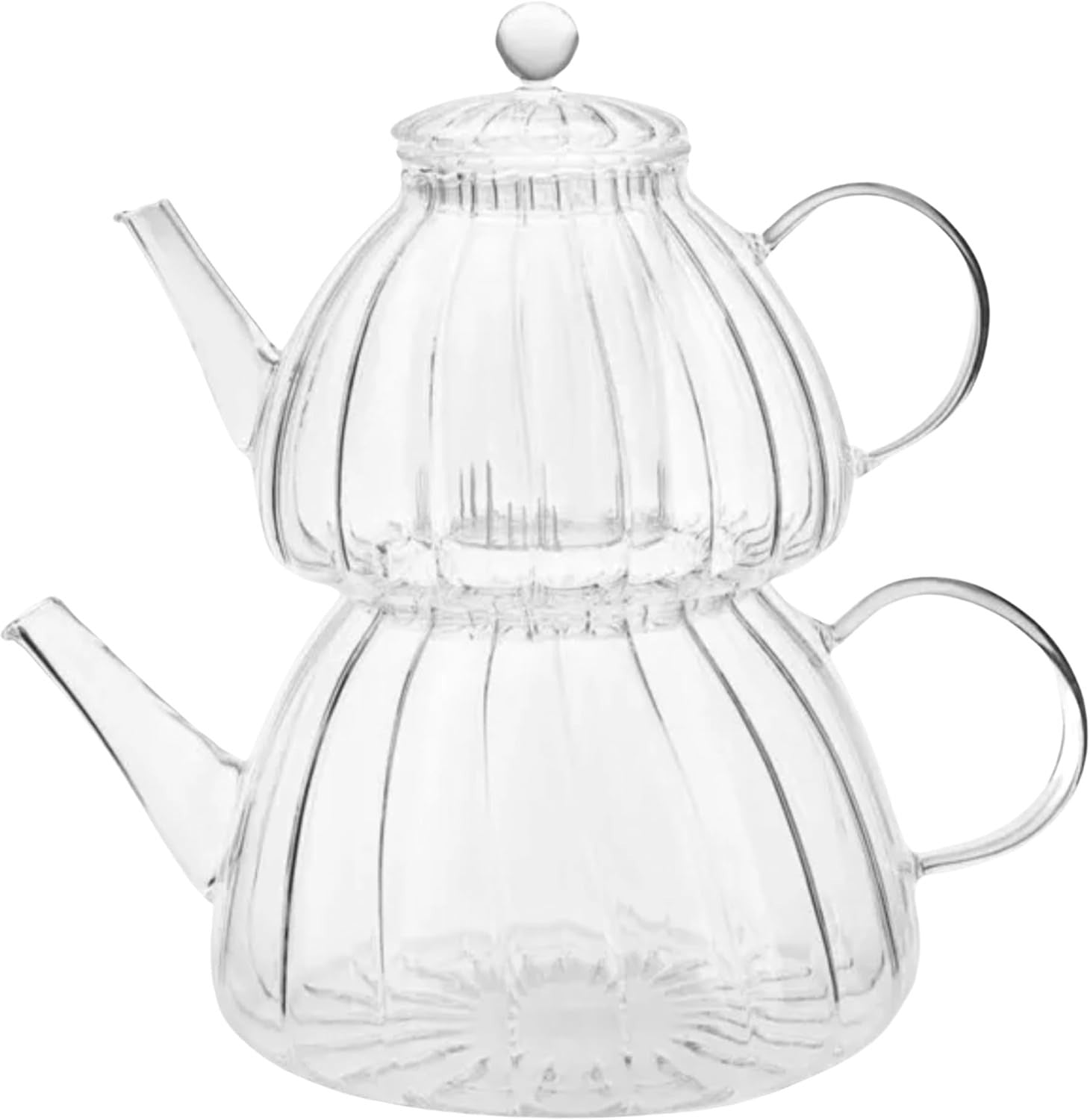 Glass Turkish Teapot Set 1.8L Tea Maker Infuser Loose Leaf Tea Pot