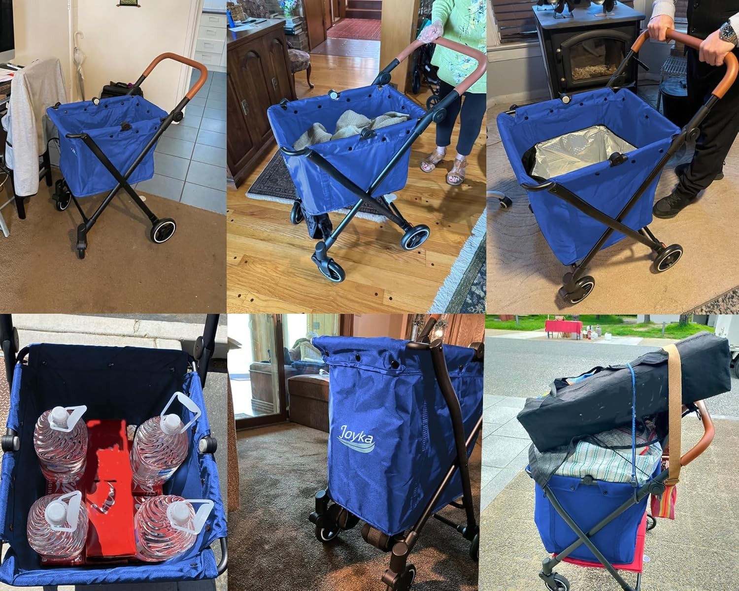 Heavy Duty Shopping Trolley Large Capacity Foldable Cart