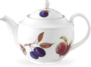 Porcelain Teapot 1.4L Gold Trim Tea Pot with Lid Dishwasher Safe