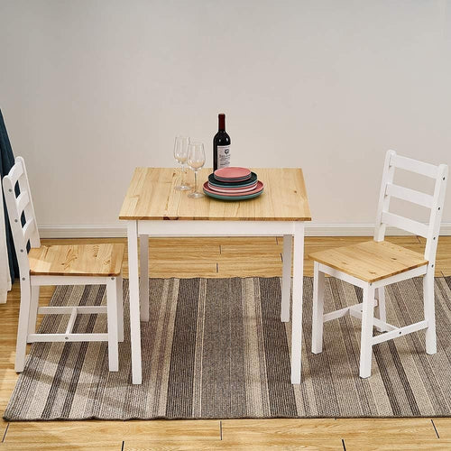 Solid Pine Dining Table & Chairs Set | Durable Kitchen Furniture, Natural