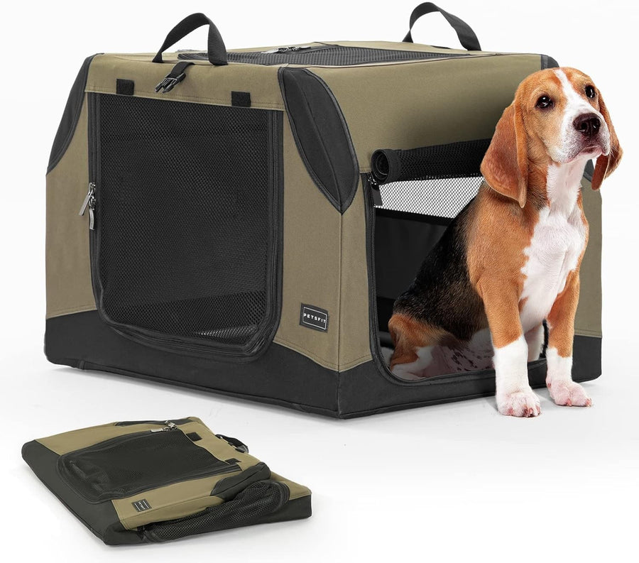 Portable Soft Dog Crate Collapsible Travel Carrier Indoor Outdoor 76cm