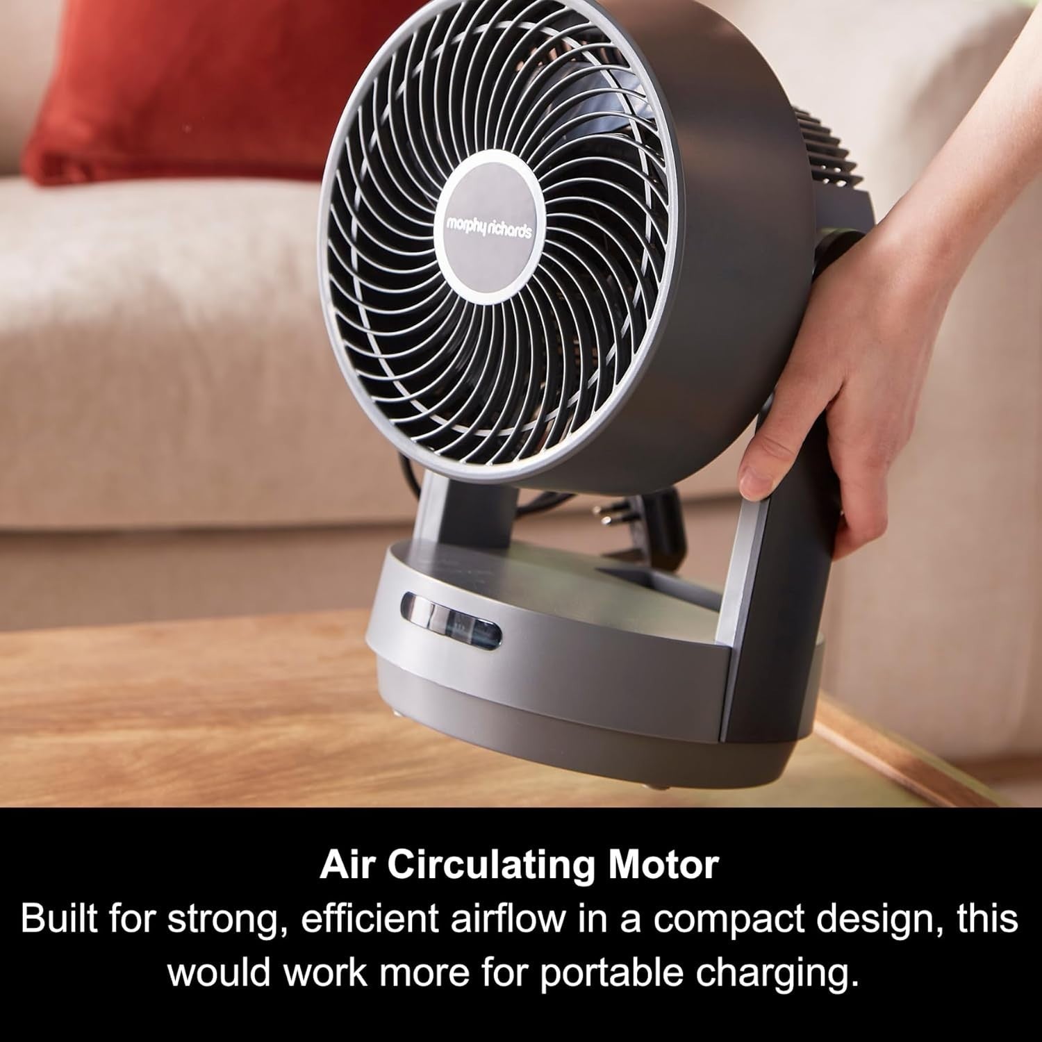Air Circulator Desktop Fan – 3 Speed Remote Control Touch Panel 60° Oscillation
