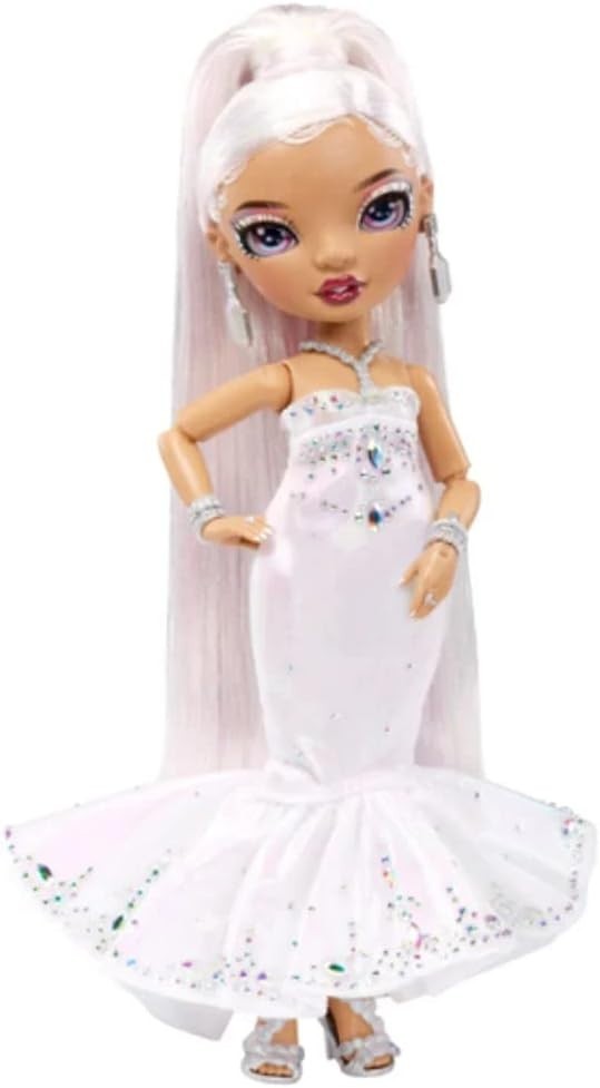 Holiday Collector Fashion Doll Rhinestone Gown Multicolor Hair Stand