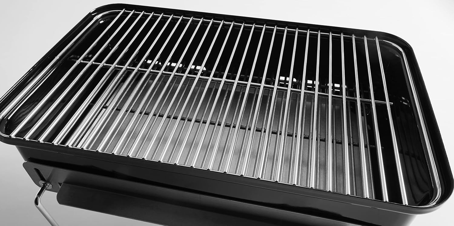 Portable Charcoal BBQ Grill with Folding Legs – Compact Alloy Steel