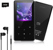 64GB MP3 Player Bluetooth 5.3 HiFi FM Radio Touch Black