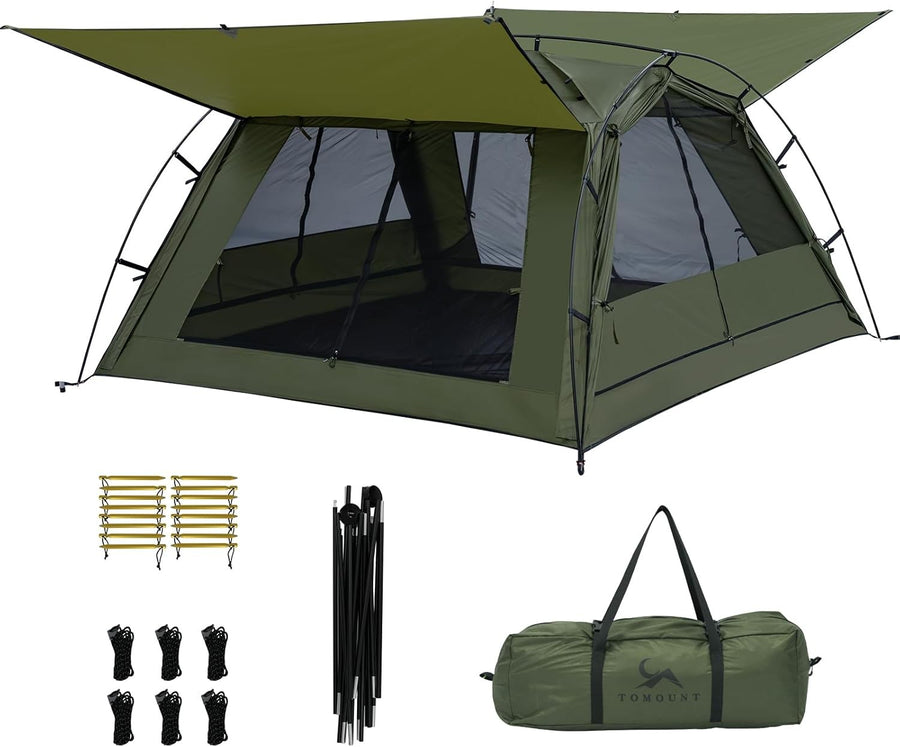 4 Person Cabin Camping Tent PU3000mm Waterproof w Vestibule