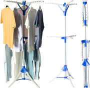 Large Portable Clothes Rail Airer Tripod Folding Drying Rack 159cm 78 Hangers
