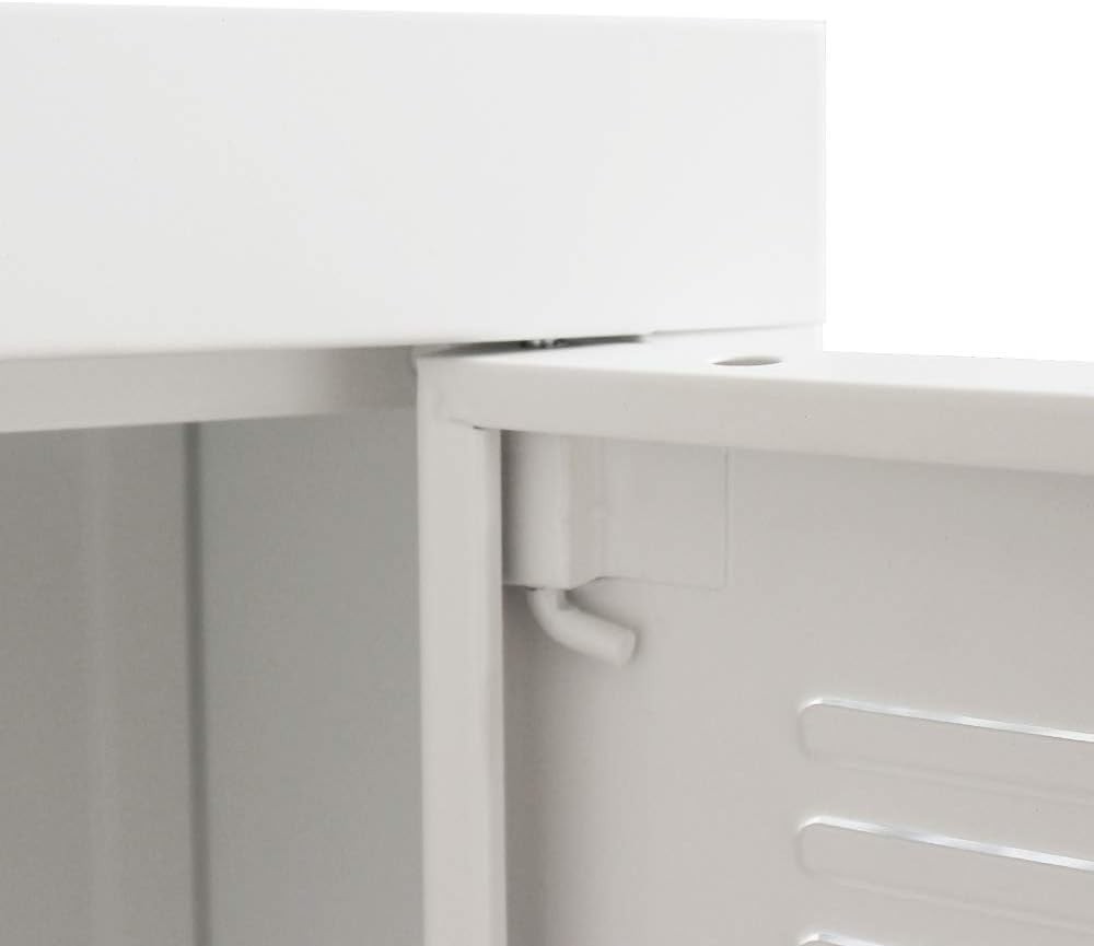 White Metal Bedside Filing Cabinet Under Desk Storage Nightstand