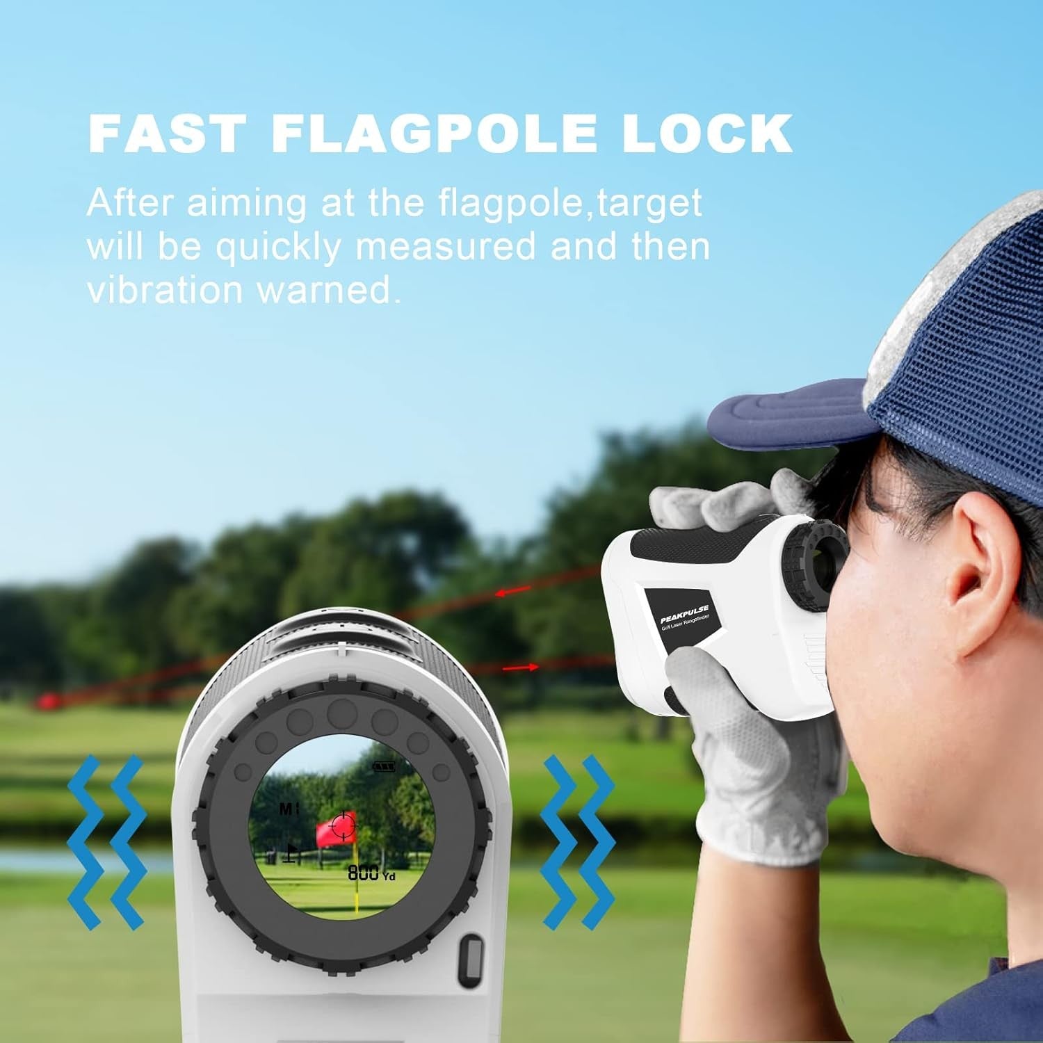 Golf Laser Rangefinder 600 Yards Slope Flag Lock Vibration 6X Zoom