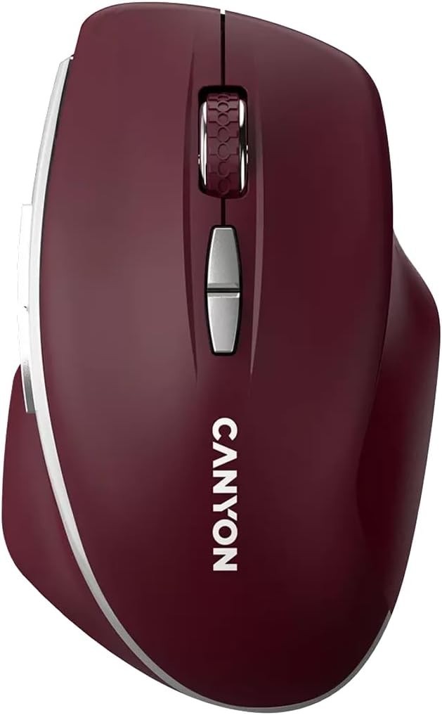 Wireless Optical Mouse 7 Buttons BlueLED Sensor Compact USB PC