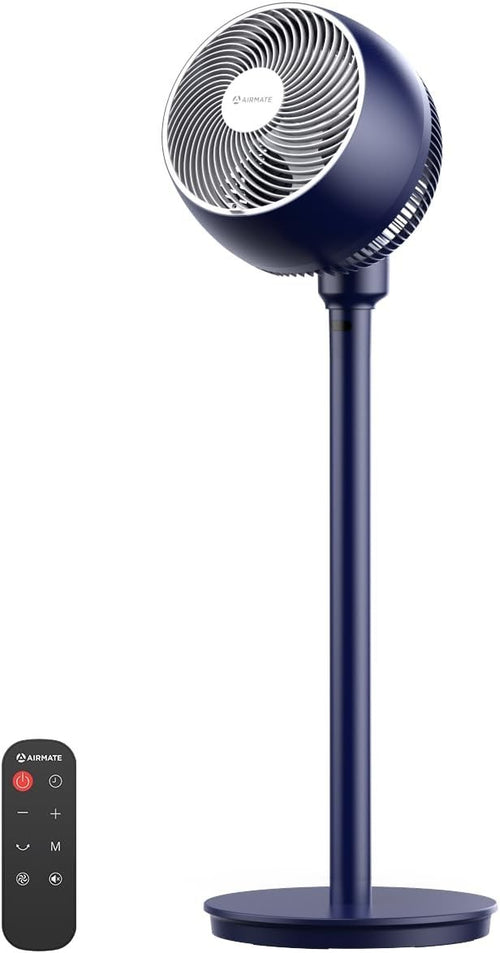 Pedestal Standing Fan 12-Speed Quiet Air Circulation Fan w/ Remote – 40in Adjust