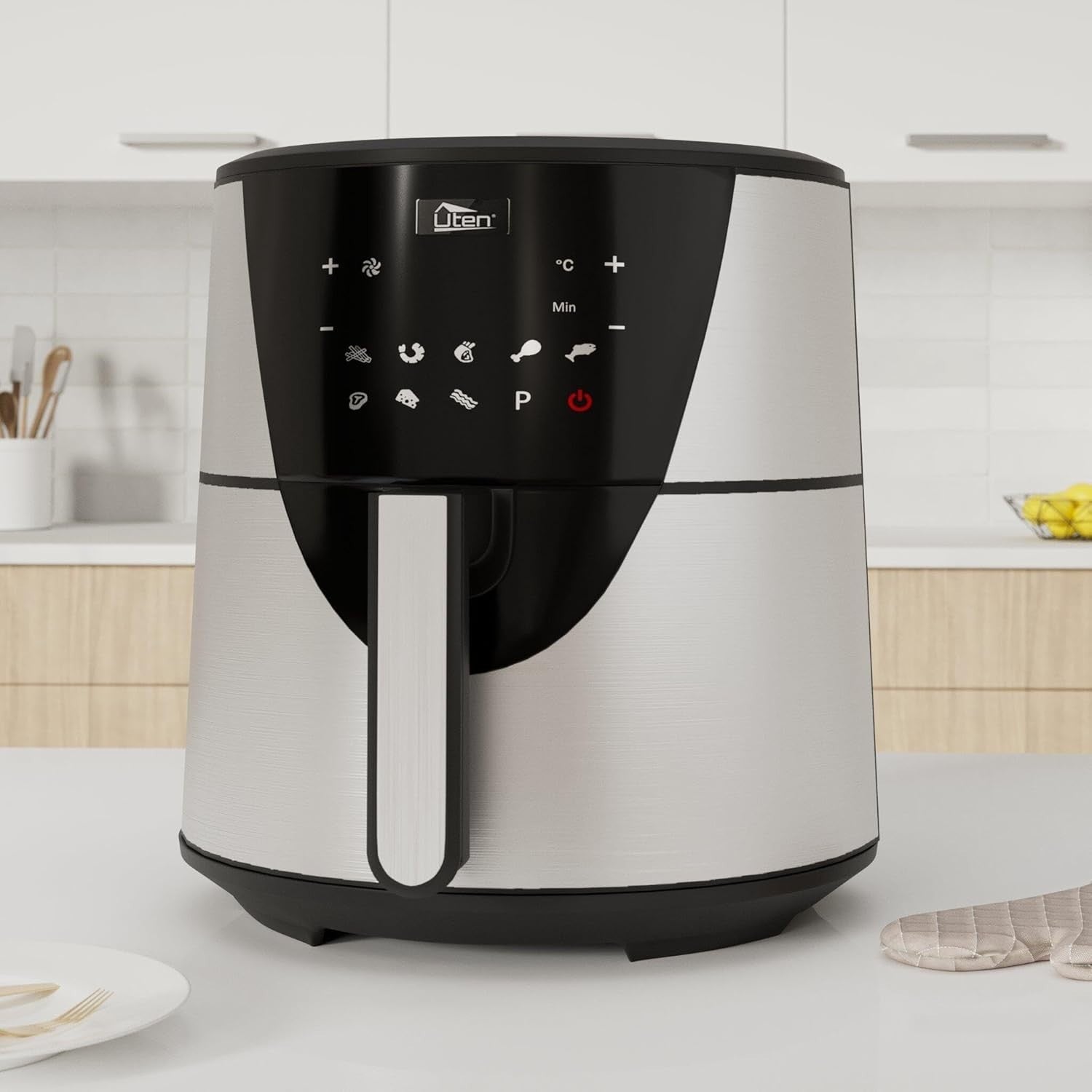 Air Fryer 7.5L 1700W Preheat Digital Touch 8 Presets Oil-Free Healthy Cooking