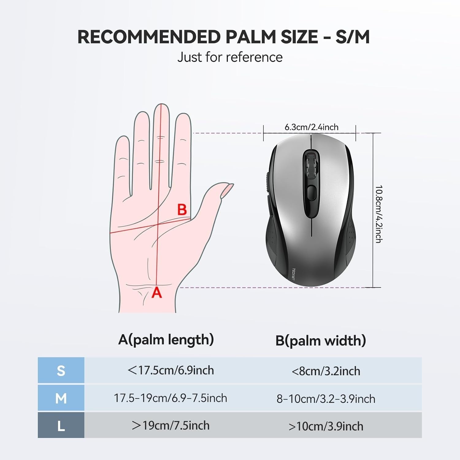 Slim Wireless Bluetooth Mouse 4000 DPI Multi Device Ergonomic Silent Clicks