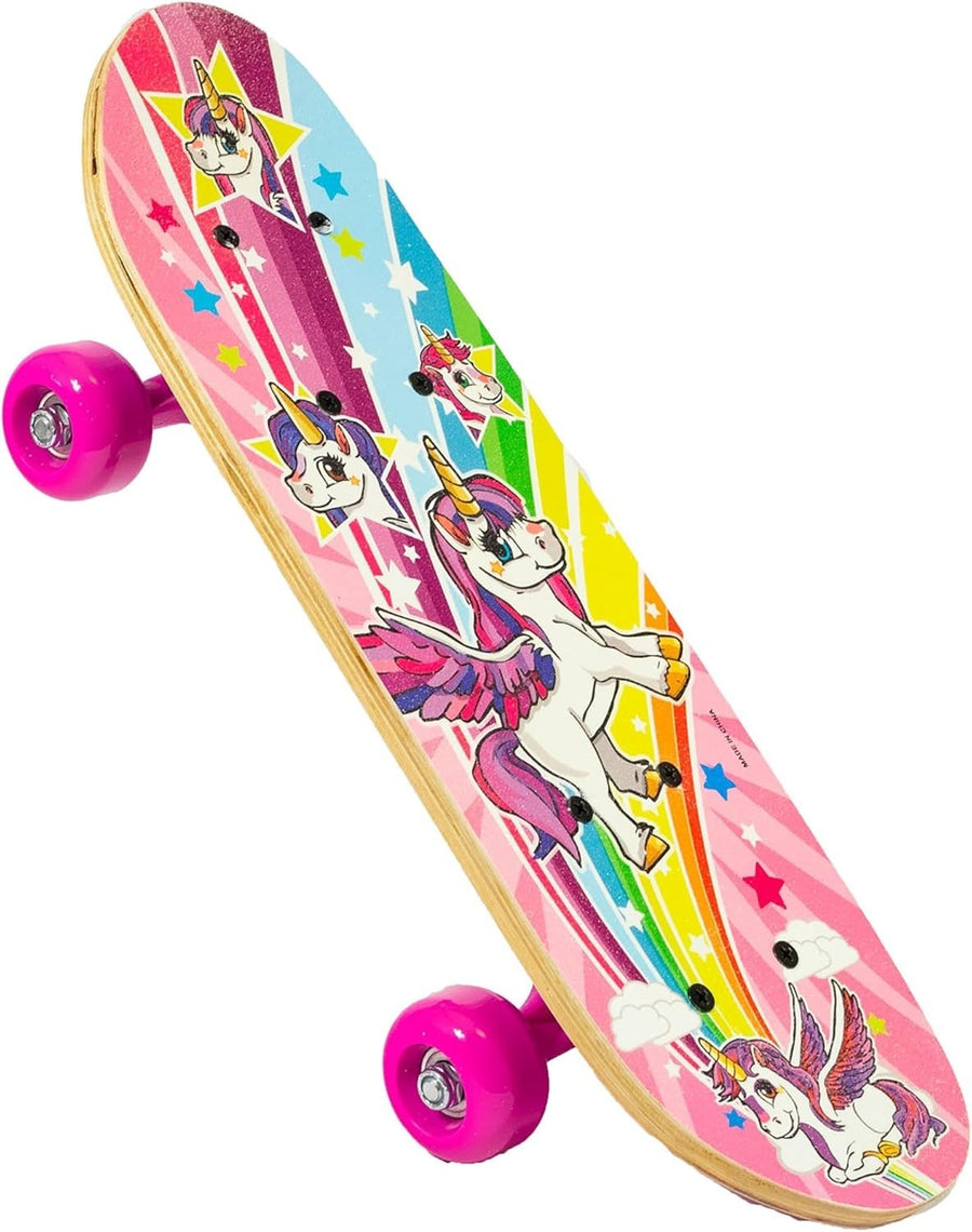 Unicorn Skateboard 43cm Youth Pink Deck Fun Fantasy Ride