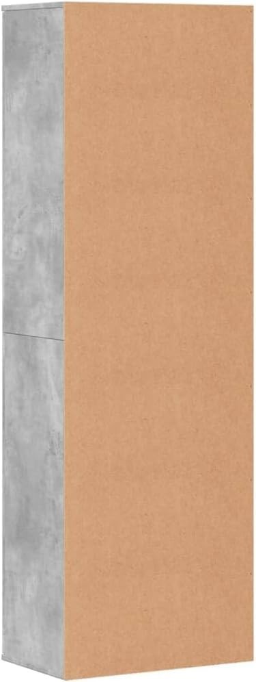 Tall Concrete Grey Storage Cabinet 60x35x180cm – Slim Modern Unit