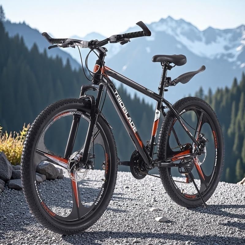 27.5" Mountain Bike 21-Speed Dual Disc Brake Adult MTB with Suspension