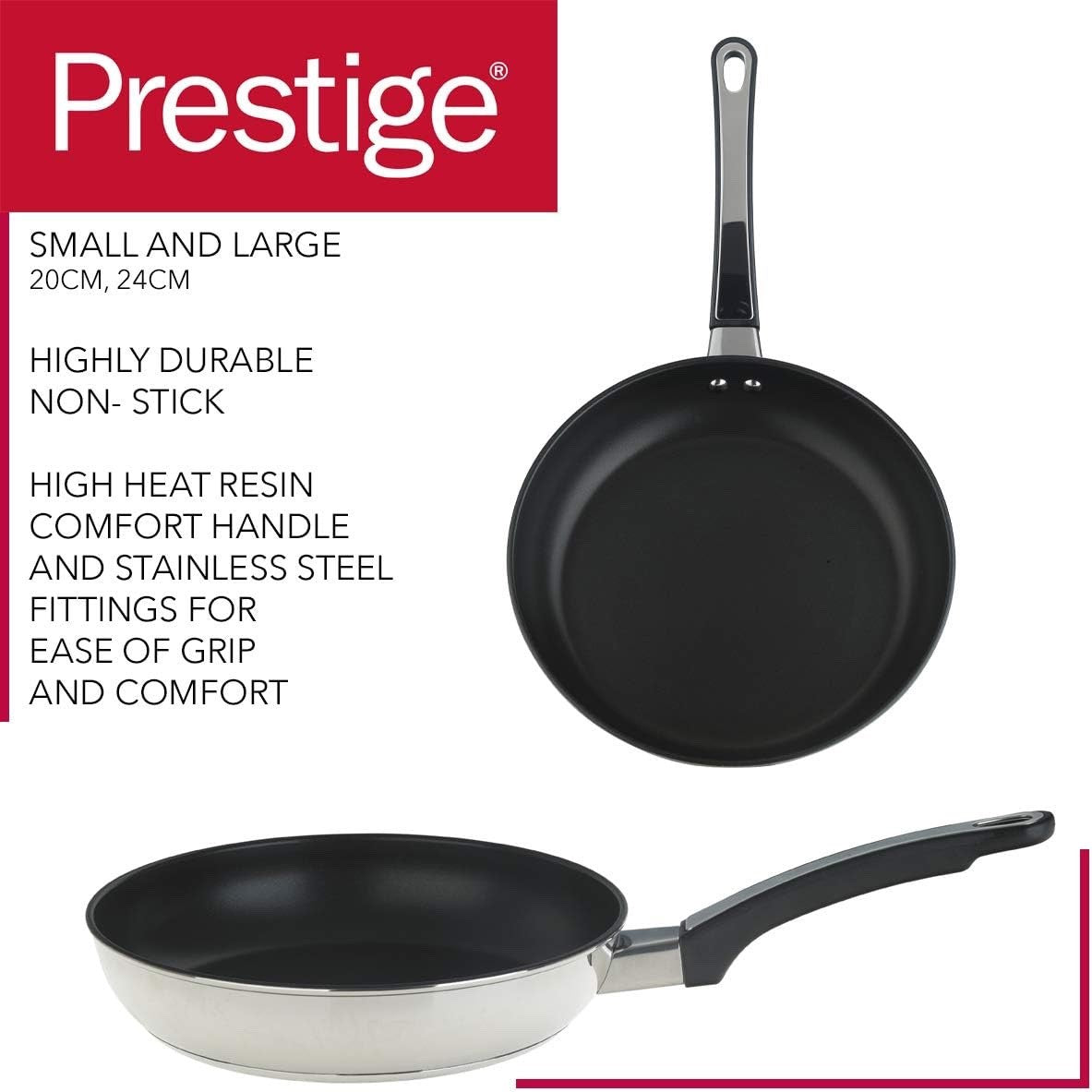 5Pcs Stainless Steel Non stick Cookware Set Induction Oven Safe with Glass Lids