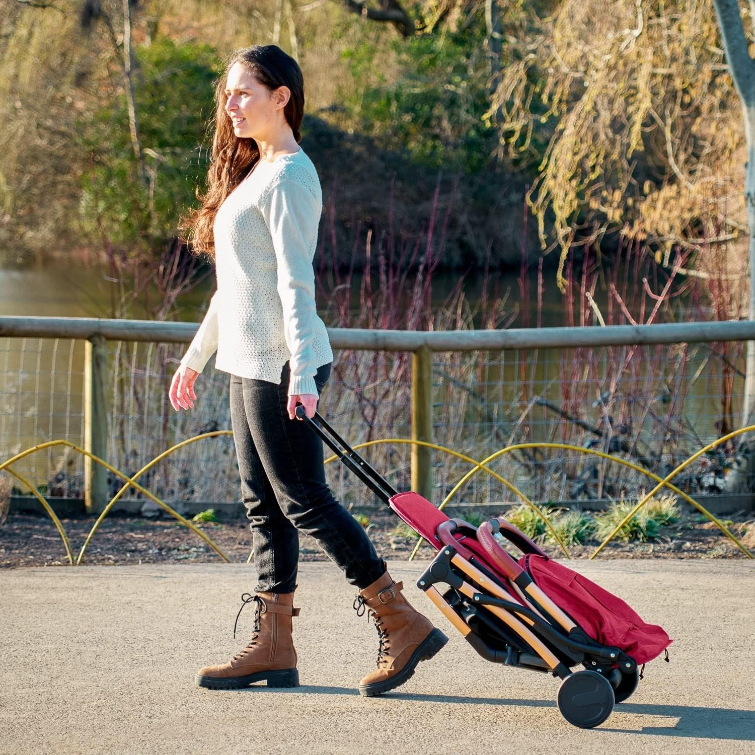 Lightweight Foldable Baby Pushchair One-Hand Travel Buggy Reclining Seat Pink
