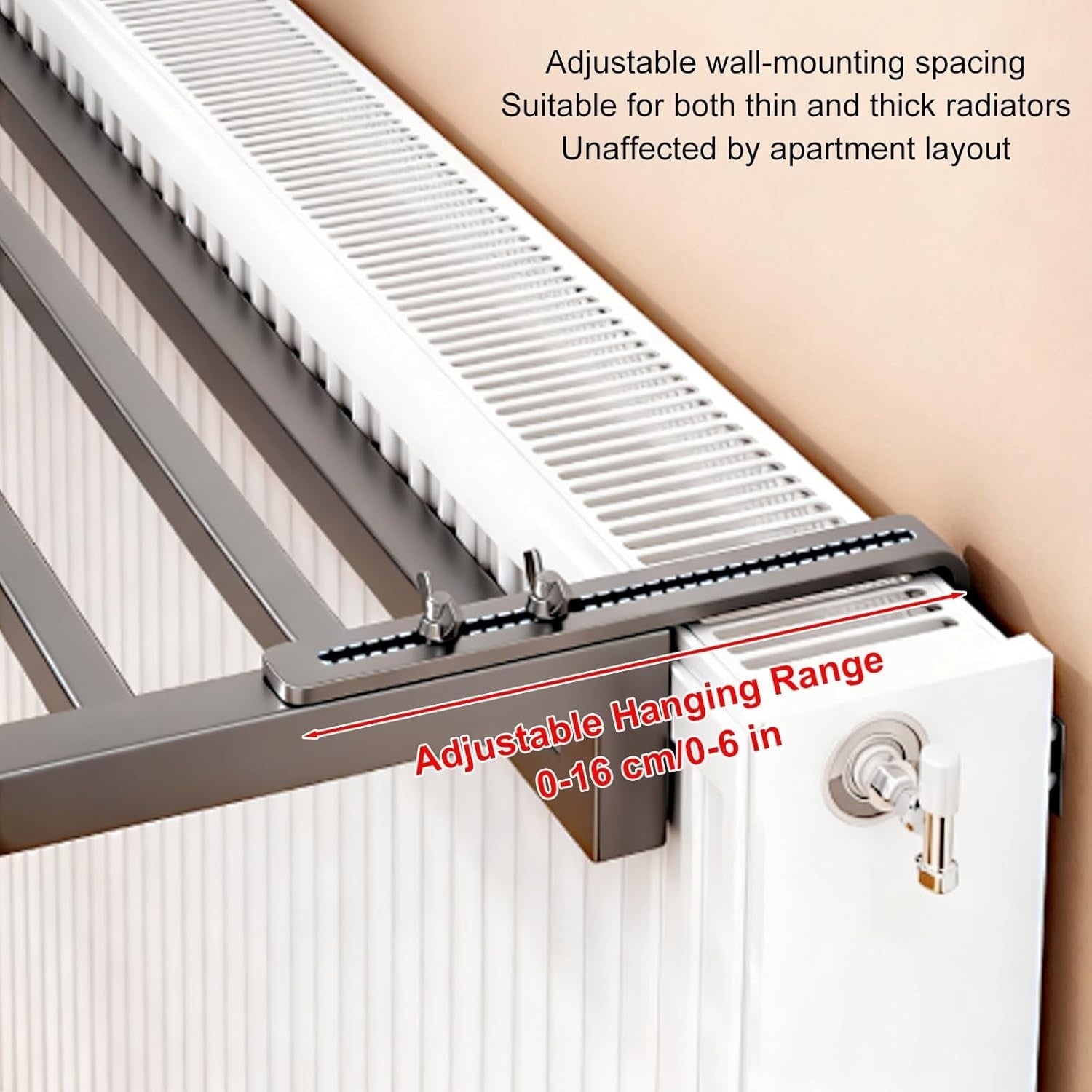 Adjustable Folding Radiator Clothes Drying Rack | Heat-Resistant Indoor Use