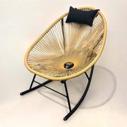 Outdoor Indoor Rocking Chair Cushioned Stylish Design 75x50x60cm