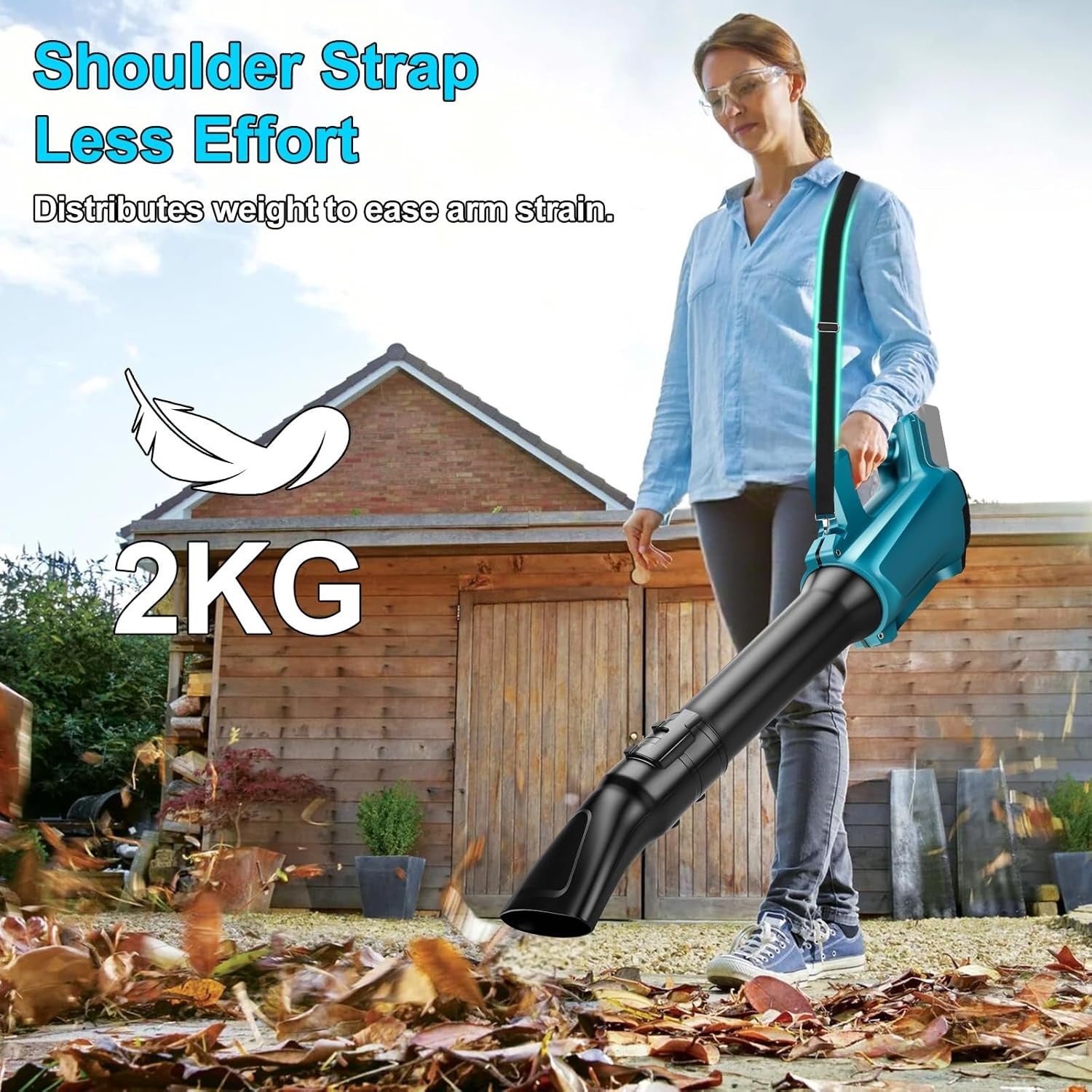 18V Cordless Leaf Blower 28000RPM 112MPH Dual Battery Lightweight