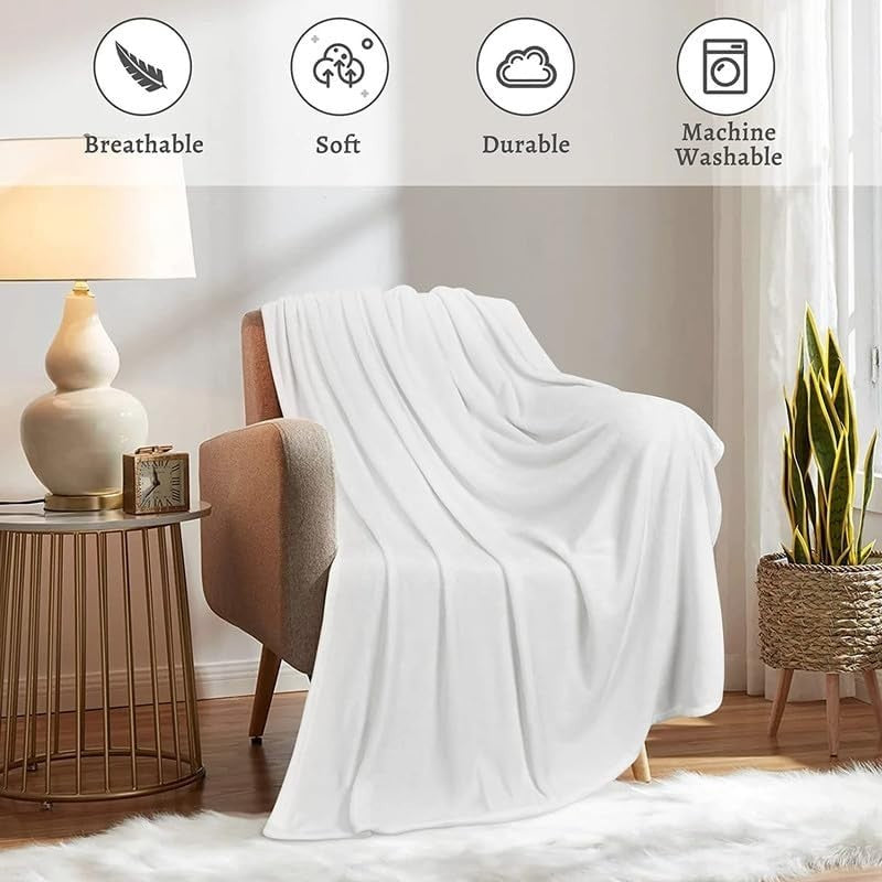 Animal Flannel Weighted Blanket 180x220cm King Size Soft Fleece for Sofa & Bed