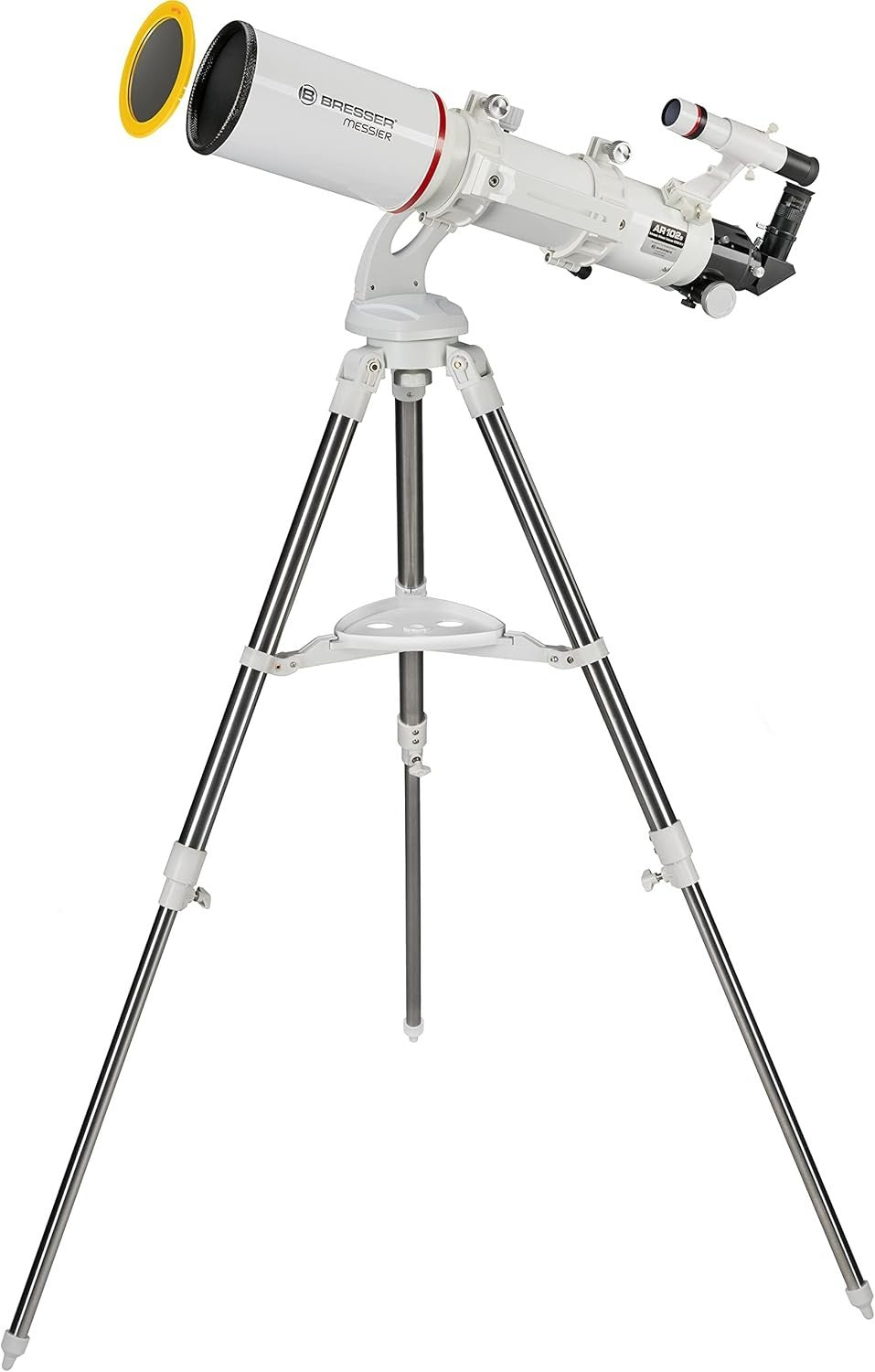 102mm 600mm White Refractor Telescope AZ Mount Tripod Manual Focus OTA