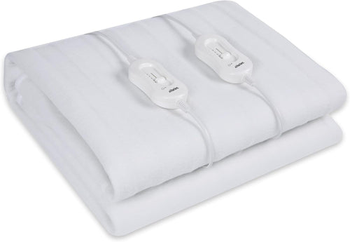 Electric Heated Blanket Super King Dual Control 3 Heat Settings Soft Polyester