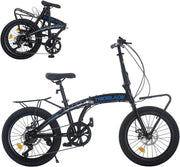 20” Folding Bike 7-Speed Shimano Drive Lightweight Aluminum Frame Commuter
