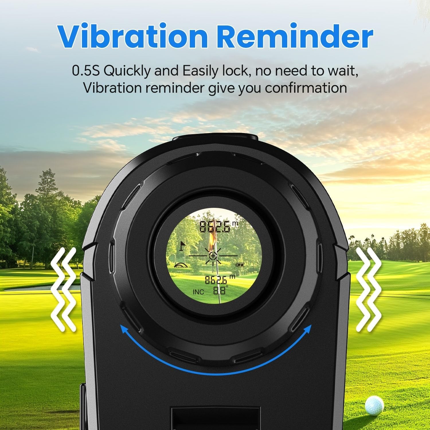 Golf Range Finder 1200 Yards Slope Flag Lock Vibration Rechargeable