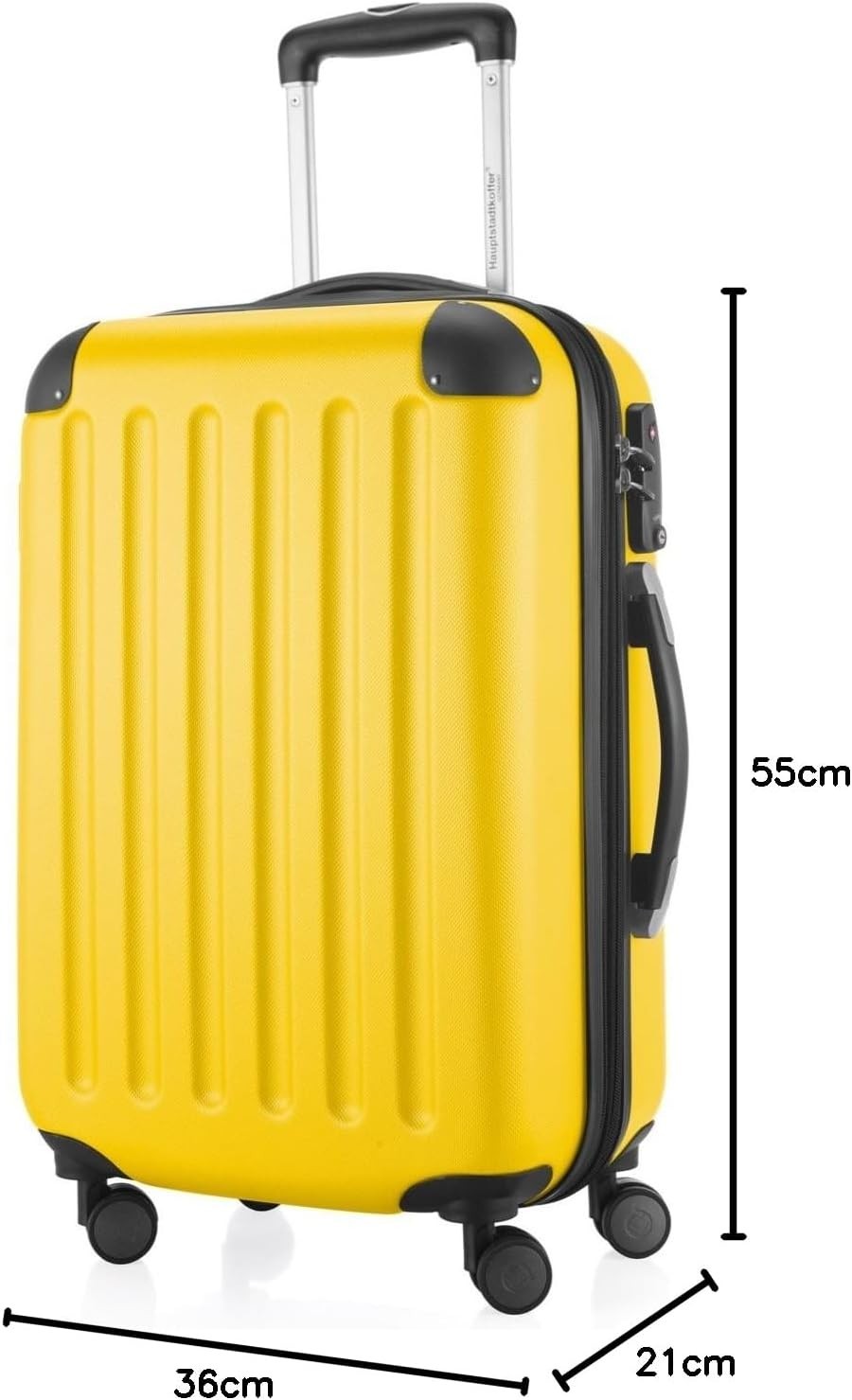 55cm Cabin Hard Shell Suitcase Expandable Spinner Wheels TSA Lock Carry On