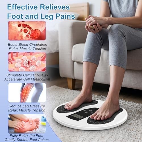 Blood Circulation Foot Massager with EMS TENS & Infrared Light Therapy