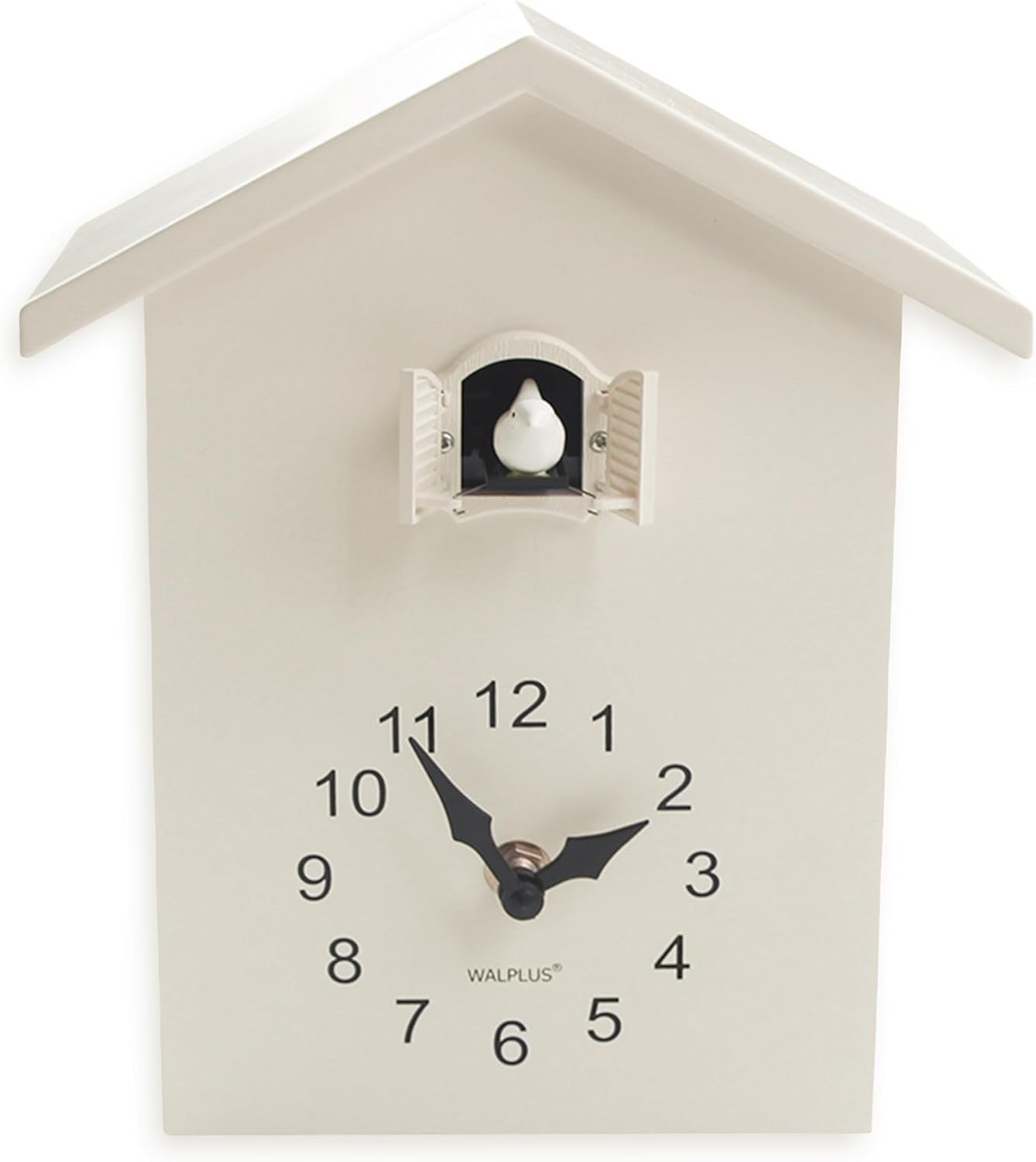 Minimalist Cuckoo Wall Clock Battery Operated Modern Pendulum 25cm